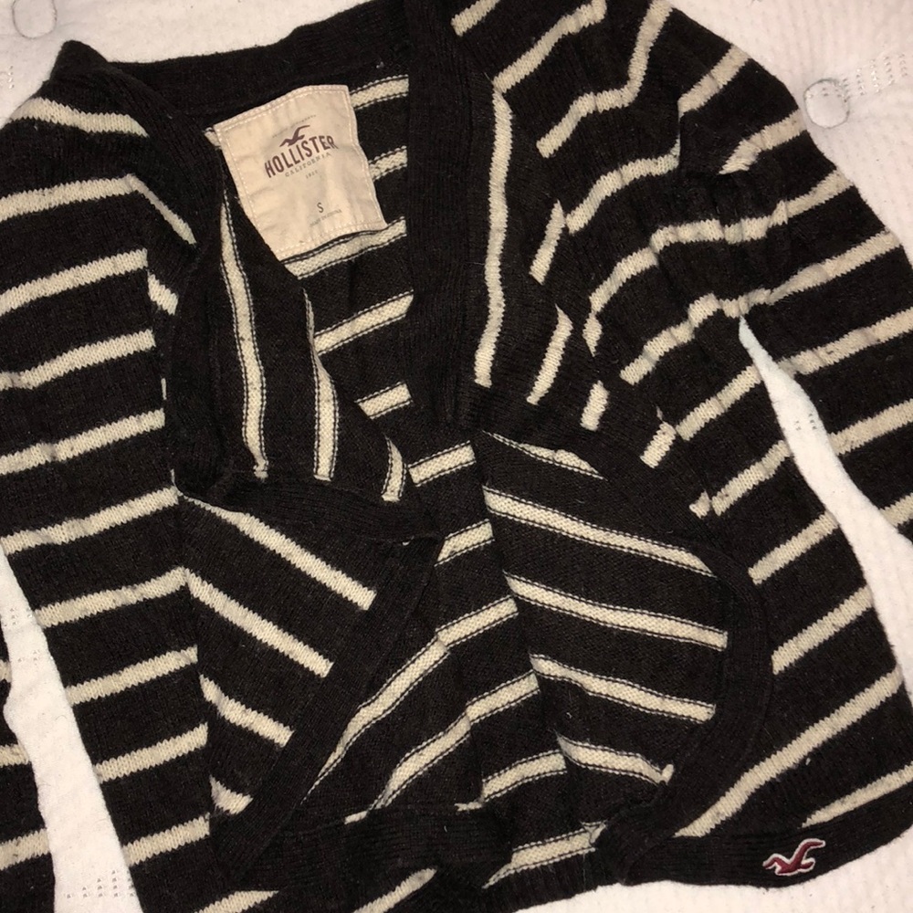 Hollister Brown & Cream Striped Stylish Sweater•S